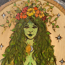 Load image into Gallery viewer, Gaia Woodburning Art, Pyrography on Basswood