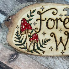 Load image into Gallery viewer, Forest Witch Wooden Sign |Woodburning Home Decor | Pyrography Altar Decor | Witch Gift