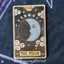 Load image into Gallery viewer, Wooden Tarot Cards |  Pyrography Witch Art | Woodburning Altar Decor | Witch Gift | Divination Witch
