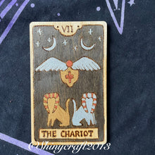 Load image into Gallery viewer, Wooden Tarot Card - Pyrography - Woodburning - Tarot Decoration