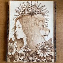 Load image into Gallery viewer, Strength Pyrography Art