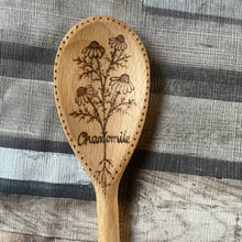 Load image into Gallery viewer, Wooden Spoon with Kitchen Herb designs | Woodburning |Pyrography