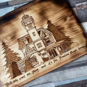 Practical Magic House Woodburning Pyrography Art