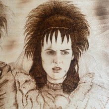 Load image into Gallery viewer, Beetlejuice and Lydia Original Pyrography Art
