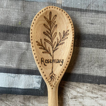 Load image into Gallery viewer, Wooden Spoon with Kitchen Herb designs | Woodburning |Pyrography