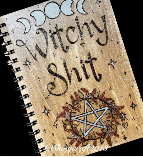 Witchy Wooden Notebook