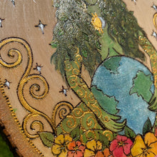 Load image into Gallery viewer, Gaia Woodburning Art, Pyrography on Basswood