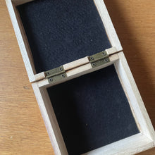 Load image into Gallery viewer, Wooden Box with Pentacle and Wreath Design | Pyrography Jewellery Box | Woodburning Trinket Box | Witch Gift