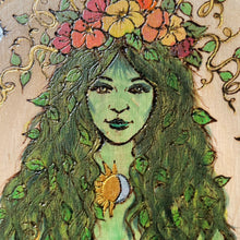 Load image into Gallery viewer, Gaia Woodburning Art, Pyrography on Basswood