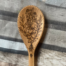 Load image into Gallery viewer, Wooden Spoon with Kitchen Herb designs | Woodburning |Pyrography