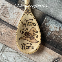Load image into Gallery viewer, Wooden Spoon in Various Designs |Pyrography Kitchen Witch Spoons | Woodburning Kitchen Decor | Witch Gift