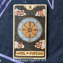 Load image into Gallery viewer, Wooden Tarot Cards |  Pyrography Witch Art | Woodburning Altar Decor | Witch Gift | Divination Witch