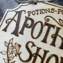 Load image into Gallery viewer, Apothecary Shoppe Wooden Sign