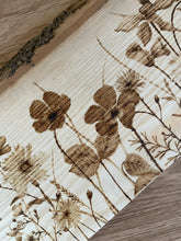 Load image into Gallery viewer, PREORDER ONLY - AS SEEN IN BBC ONE MAKE IT AT MARKET | Where the Wildflowers Grow Pyrography Artwork | Woodburning Wall Art