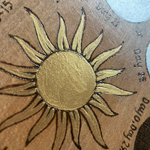 Load image into Gallery viewer, Moon Phases Board | Woodburning Witch Art | Pyrography Altar Decor | Witch Gift
