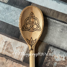 Load image into Gallery viewer, Wooden Spoon in Various Designs |Pyrography Kitchen Witch Spoons | Woodburning Kitchen Decor | Witch Gift