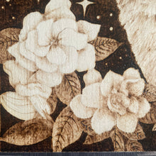 Load image into Gallery viewer, Howling Wolf and Moon Pyrography Art, Woodburning Art