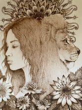 Load image into Gallery viewer, Strength Pyrography Art