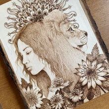Load image into Gallery viewer, Strength Pyrography Art