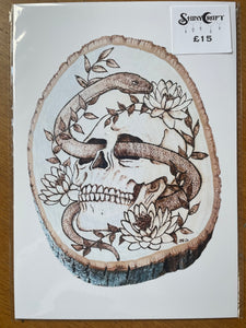 Death Tarot Design Woodburning Art
