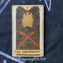 Load image into Gallery viewer, Wooden Tarot Cards |  Pyrography Witch Art | Woodburning Altar Decor | Witch Gift | Divination Witch
