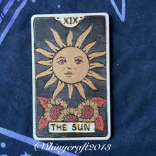 Load image into Gallery viewer, Wooden Tarot Cards |  Pyrography Witch Art | Woodburning Altar Decor | Witch Gift | Divination Witch