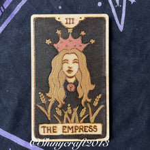 Load image into Gallery viewer, Wooden Tarot Cards |  Pyrography Witch Art | Woodburning Altar Decor | Witch Gift | Divination Witch