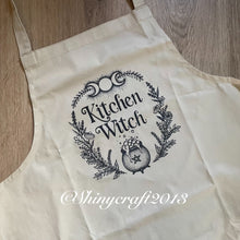 Load image into Gallery viewer, Kitchen Witch Apron | With Original Pen and Ink Design Print | Kitchen Witch Gift