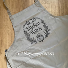 Load image into Gallery viewer, Kitchen Witch Apron | With Original Pen and Ink Design Print | Kitchen Witch Gift