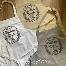 Load image into Gallery viewer, Kitchen Witch Apron | With Original Pen and Ink Design Print | Kitchen Witch Gift