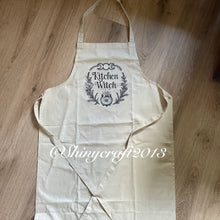 Load image into Gallery viewer, Kitchen Witch Apron | With Original Pen and Ink Design Print | Kitchen Witch Gift