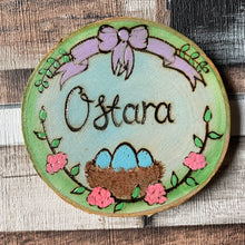Load image into Gallery viewer, Wooden Altar Sabbat Decorations | Witch Gift | Pagan Sabbats | Pyrography Altar Decor | Woodburning Wood Slice Signs | Individual or Full Set of Eight