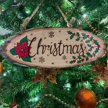 Load image into Gallery viewer, Christmas Wooden Sign | Pyrography Decor | Woodburning Christmas Decoration| Home Decor |