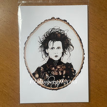 Load image into Gallery viewer, Edward Scissorhands A4 Print of my Original Woodburning Art
