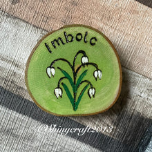 Load image into Gallery viewer, Imbolc Mini Altar Decoration, Woodburning, Pyrography