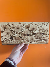 Load image into Gallery viewer, Wildflower Wonders Original Pyrography Artwork on Bark Edged Limewood