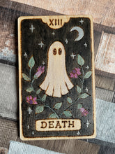 Load image into Gallery viewer, Wooden Tarot Cards |  Pyrography Witch Art | Woodburning Altar Decor | Witch Gift | Divination Witch