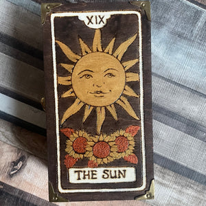 The Sun Tarot Box - Pyrography - Woodburning