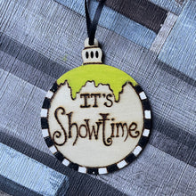 Load image into Gallery viewer, Beetlejuice themed wooden bauble