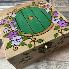 Load image into Gallery viewer, Hobbit Door Wooden Box | Woodburning | Pyrography | Jewellery Box | Trinket Box