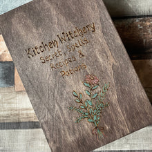 Load image into Gallery viewer, Kitchen Witch Wooden Box | Woodburning | Pyrography | Book Shaped Box