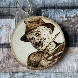 Horror Character Pyrography Wooden Hanging Decorations | Woodburning Halloween Decor