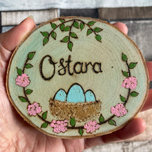 Load image into Gallery viewer, Ostara Altar Decoration | Pagan Celebration | Witch Sabbat | Woodburning | Pyrography