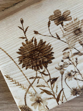 Load image into Gallery viewer, Where the Wildflowers Grow Pyrography Art