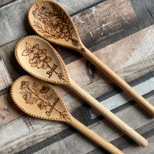Load image into Gallery viewer, Kitchen Herb Wooden Spoon | Pyrography | Woodburning