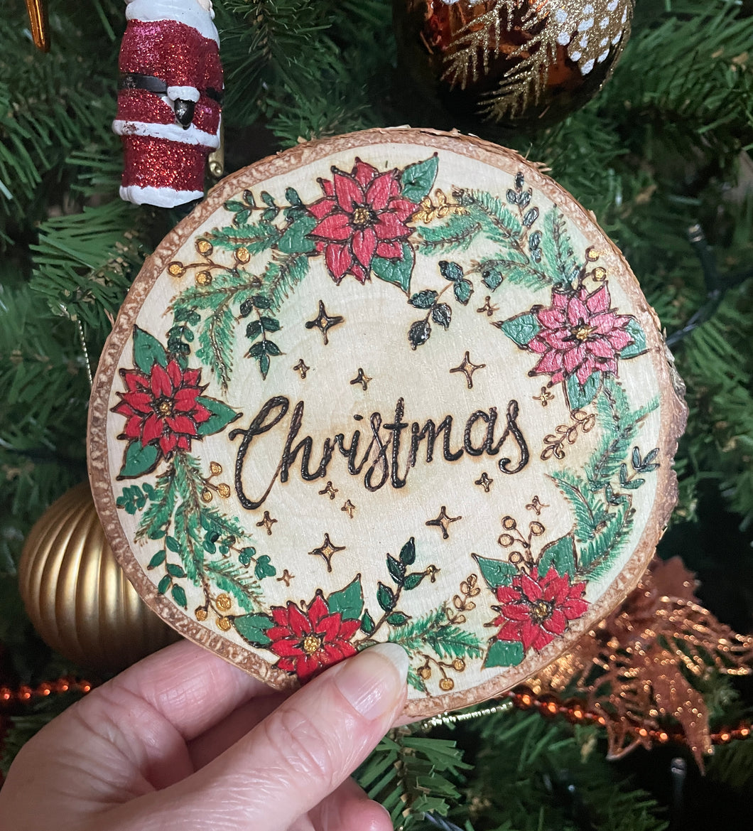 Christmas Wooden Sign | Pyrography | Woodburning Christmas Decor