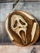 Load image into Gallery viewer, Horror Character Pyrography Wooden Hanging Decorations | Woodburning Halloween Decor