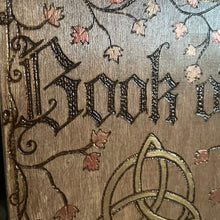 Load image into Gallery viewer, Book of Shadows Wooden Box | Pyrography | Woodburning | Book Box