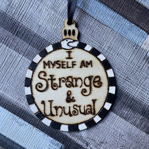 Beetlejuice themed wooden bauble