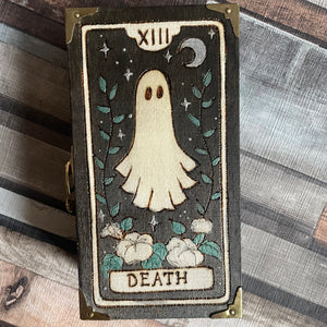 Death Tarot Box - Woodburning - Pyrography